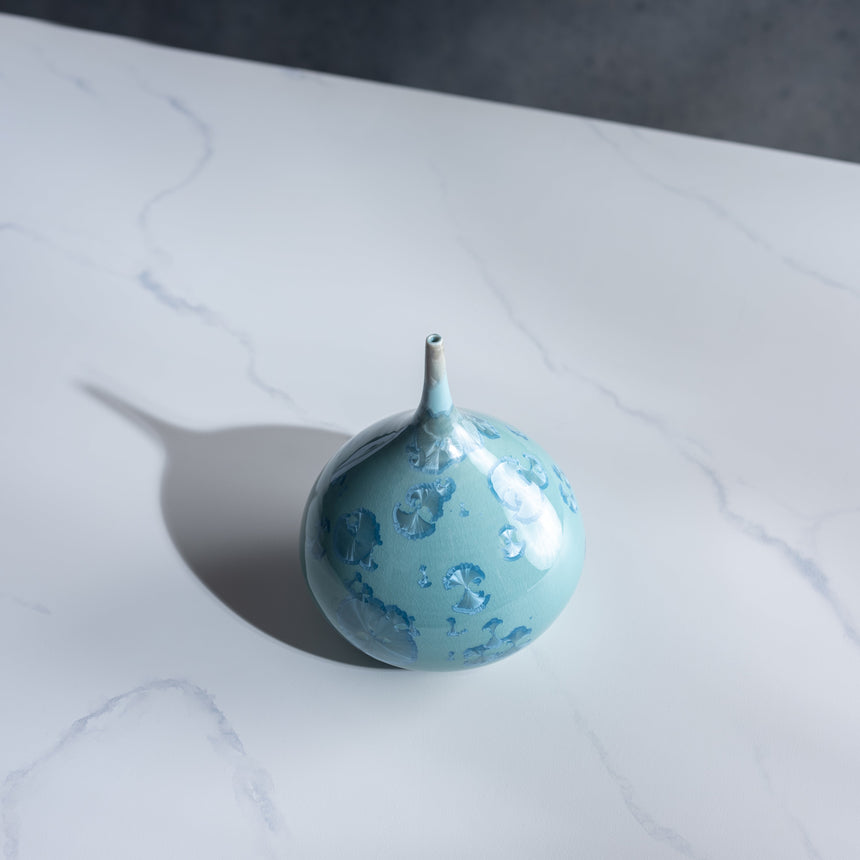 AJ Evansen - Aqua Vase Ceramic Vessel Day in the Life Gallery