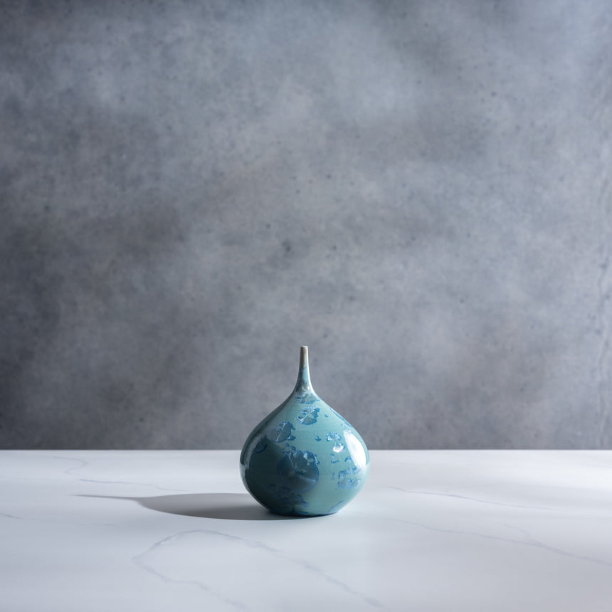 AJ Evansen - Aqua Vase Ceramic Vessel Day in the Life Gallery
