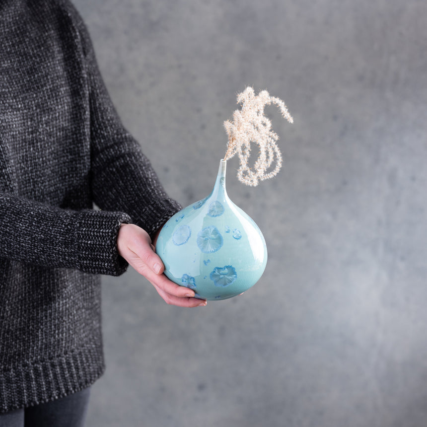 AJ Evansen - Aqua Vase Ceramic Vessel Day in the Life Gallery