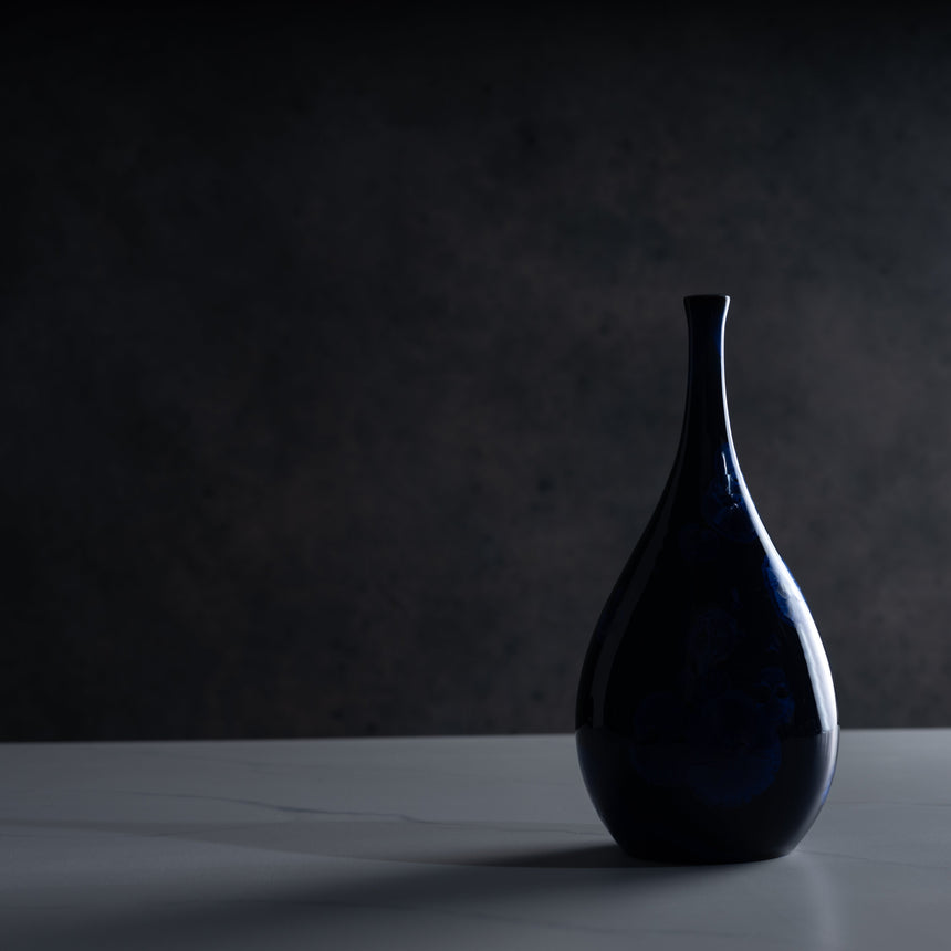 AJ Evansen - Blue Teardrop Vase Ceramic Vessel Day in the Life Gallery