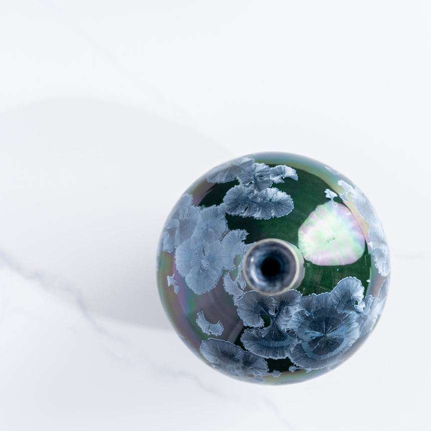 AJ Evansen - Dark Green and Blue Vessel 1 Ceramic Vessel Day in the Life Gallery