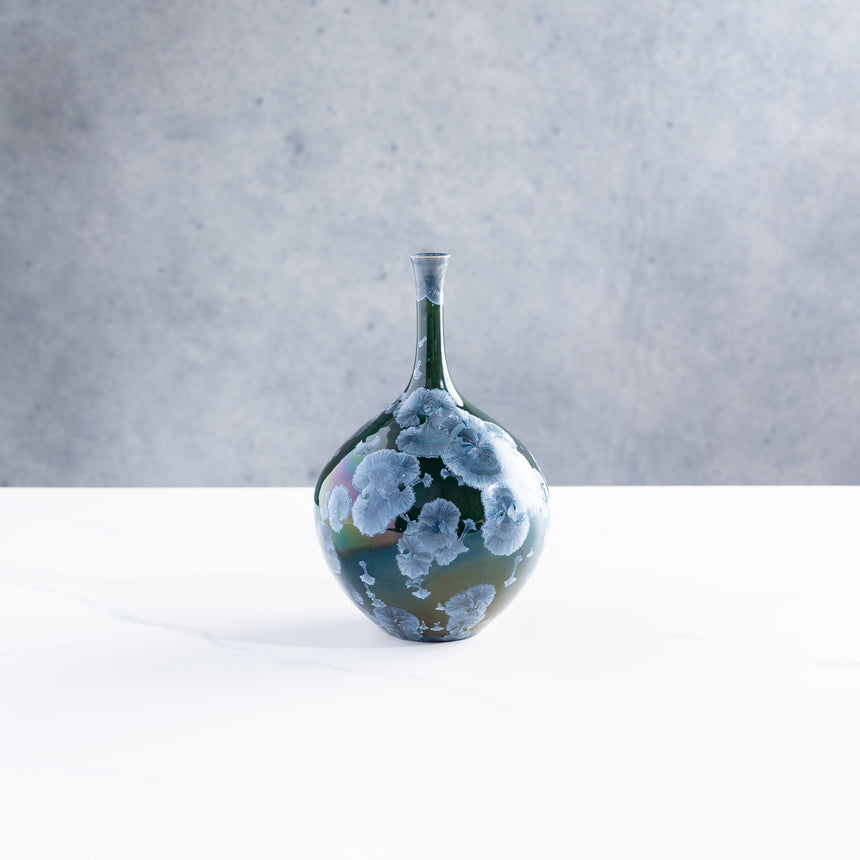 AJ Evansen - Dark Green and Blue Vessel 1 Ceramic Vessel Day in the Life Gallery