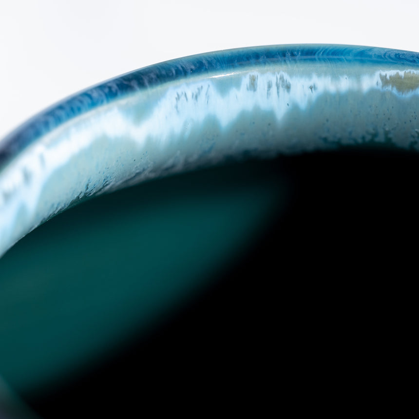 AJ Evansen - Dark Green and Blue Vessel 2 Ceramic Vessel Day in the Life Gallery