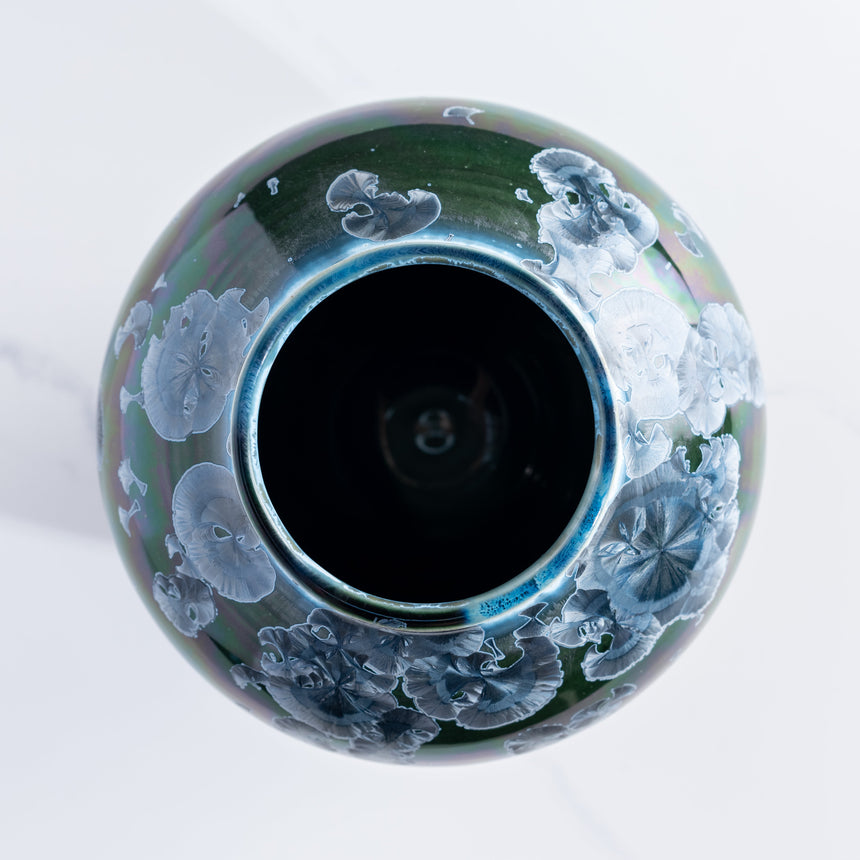 AJ Evansen - Dark Green and Blue Vessel 2 Ceramic Vessel Day in the Life Gallery