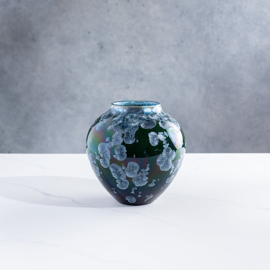 AJ Evansen - Dark Green and Blue Vessel 2 Ceramic Vessel Day in the Life Gallery