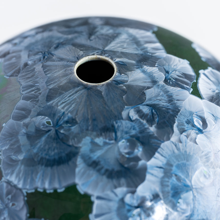 AJ Evansen - Dark Green and Blue Vessel 3 Ceramic Vessel Day in the Life Gallery