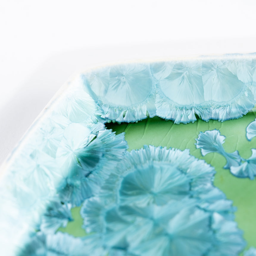 AJ Evansen - Green and Aqua Tray Ceramic Vessel Day in the Life Gallery