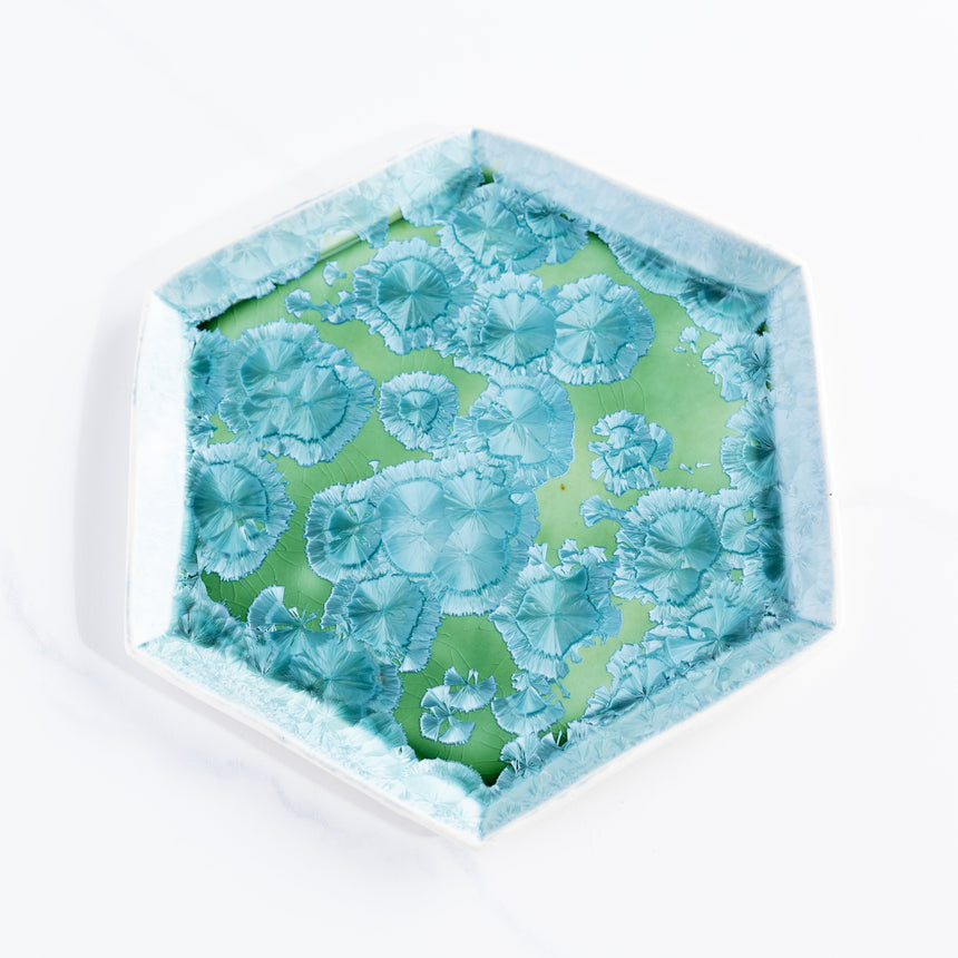 AJ Evansen - Green and Aqua Tray Ceramic Vessel Day in the Life Gallery