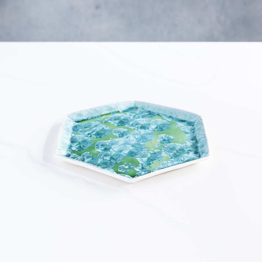 AJ Evansen - Green and Aqua Tray Ceramic Vessel Day in the Life Gallery