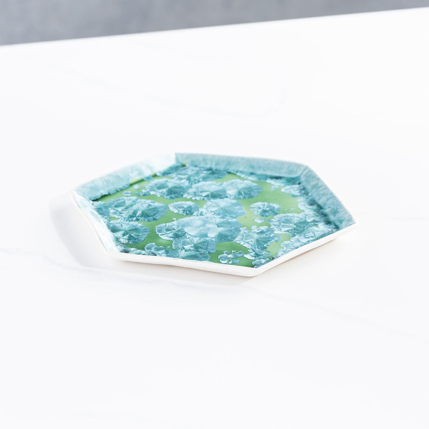 AJ Evansen - Green and Aqua Tray Ceramic Vessel Day in the Life Gallery