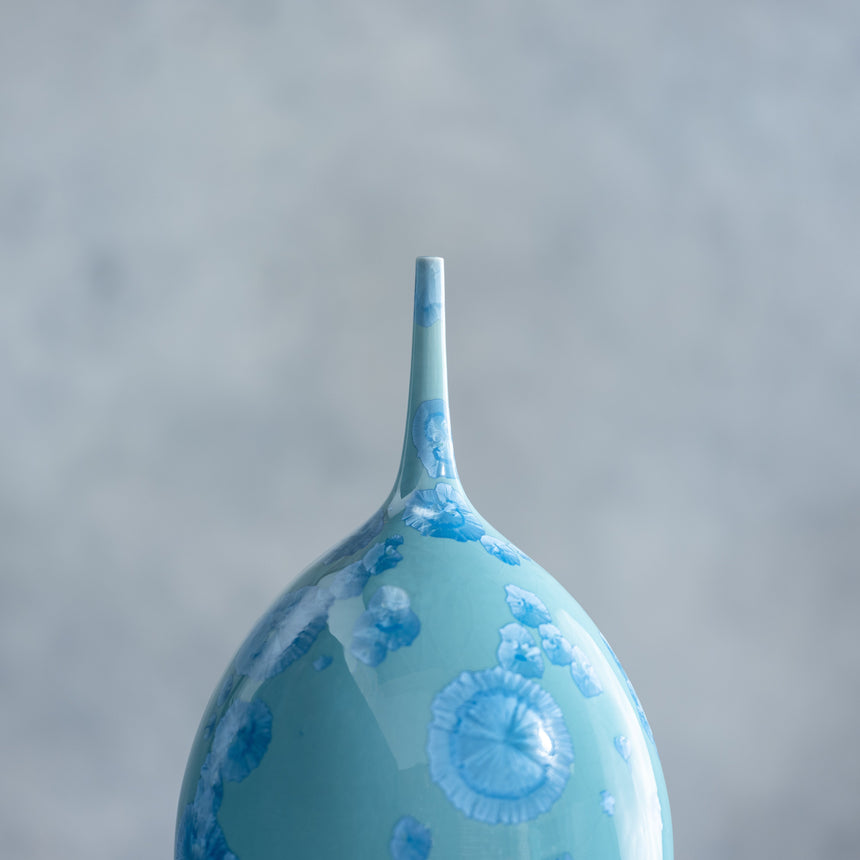AJ Evansen - Large Aqua Vase Ceramic Vessel Day in the Life Gallery