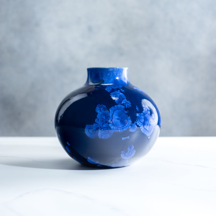 AJ Evansen - Large Blue Vase Ceramic Vessel Day in the Life Gallery