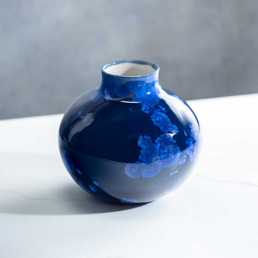 AJ Evansen - Large Blue Vase Ceramic Vessel Day in the Life Gallery