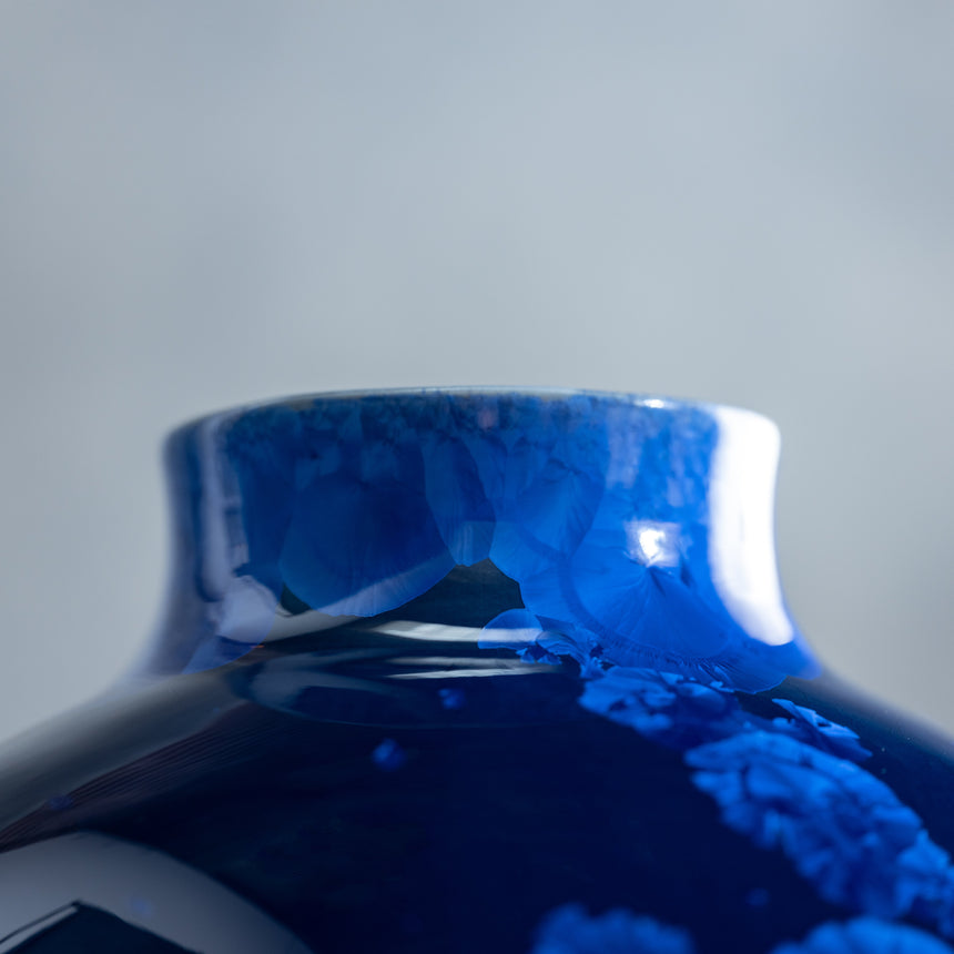AJ Evansen - Large Blue Vase Ceramic Vessel Day in the Life Gallery