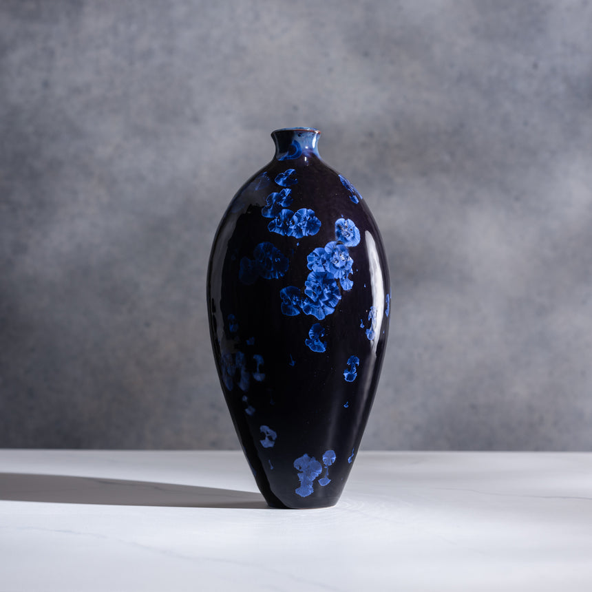 AJ Evansen - Large Blue Vase Ceramic Vessel Day in the Life Gallery