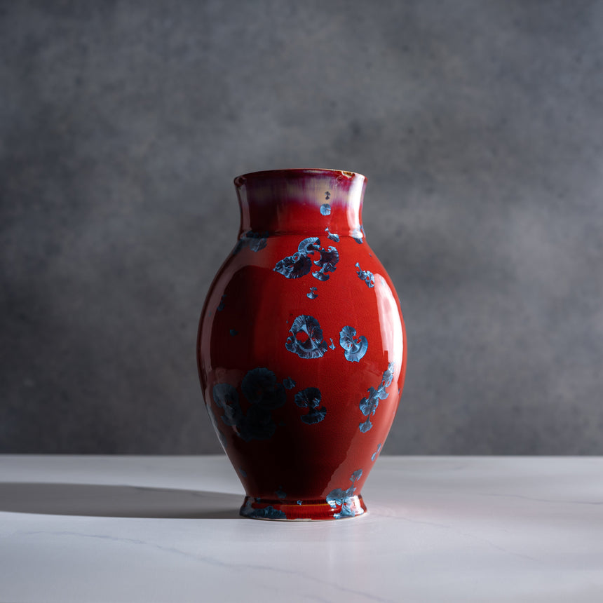 AJ Evansen - Large Red Vase Ceramic Vessel Day in the Life Gallery