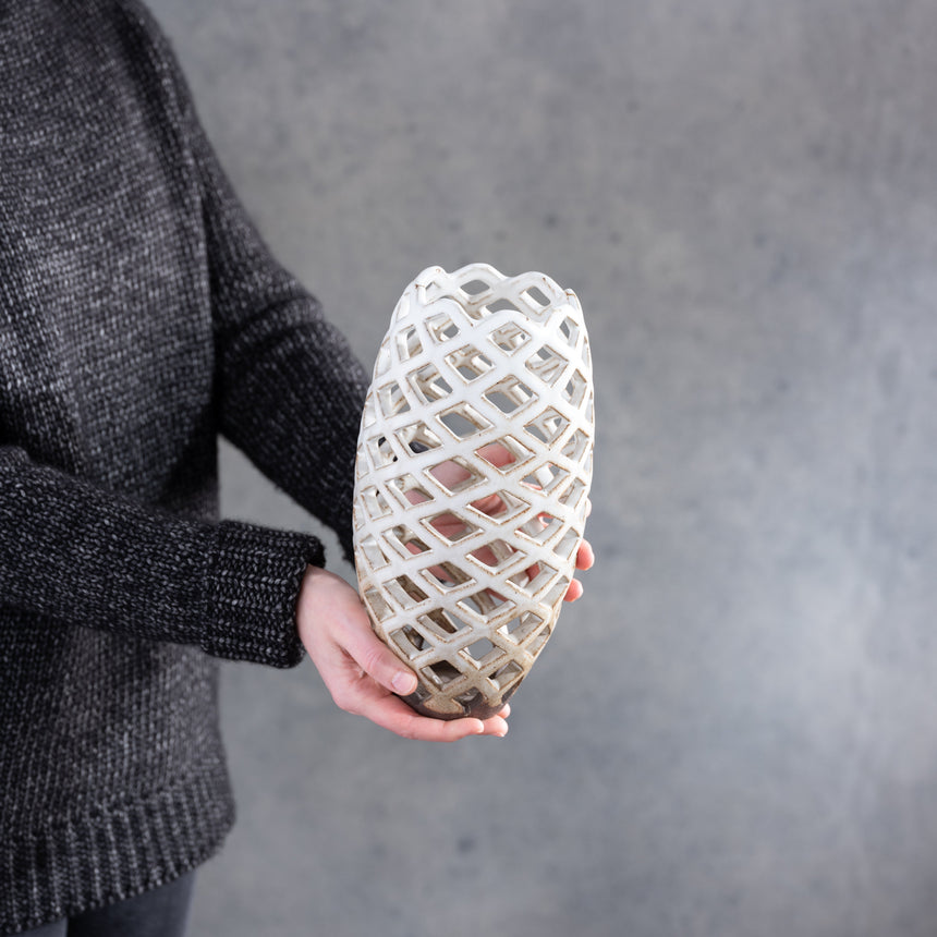 AJ Evansen - Lattice Vase Ceramic Vessel Day in the Life Gallery
