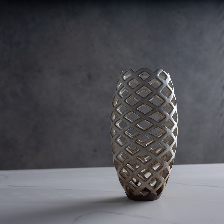AJ Evansen - Lattice Vase Ceramic Vessel Day in the Life Gallery