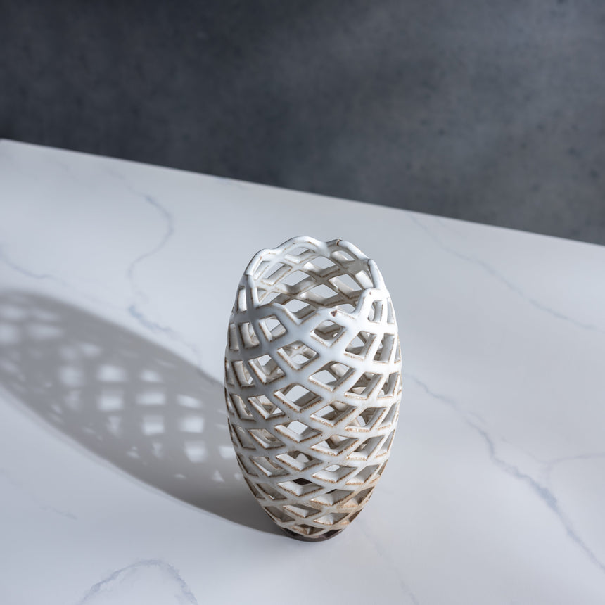 AJ Evansen - Lattice Vase Ceramic Vessel Day in the Life Gallery