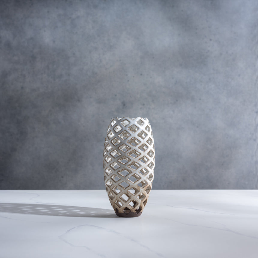 AJ Evansen - Lattice Vase Ceramic Vessel Day in the Life Gallery