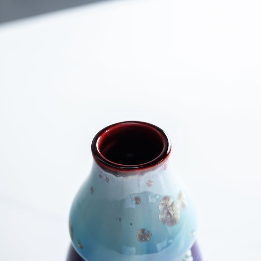 AJ Evansen - Lavender and Blue Vase Ceramic Vessel Day in the Life Gallery