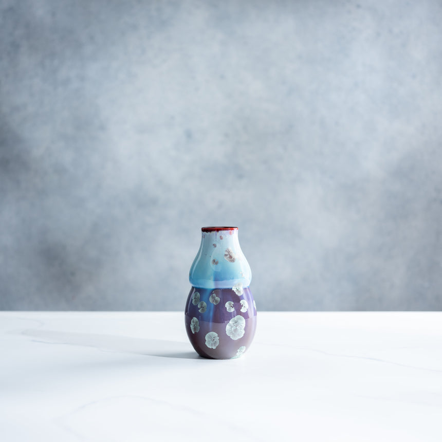 AJ Evansen - Lavender and Blue Vase Ceramic Vessel Day in the Life Gallery