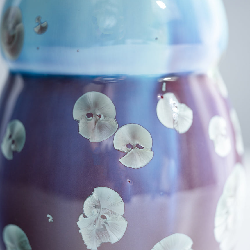 AJ Evansen - Lavender and Blue Vase Ceramic Vessel Day in the Life Gallery