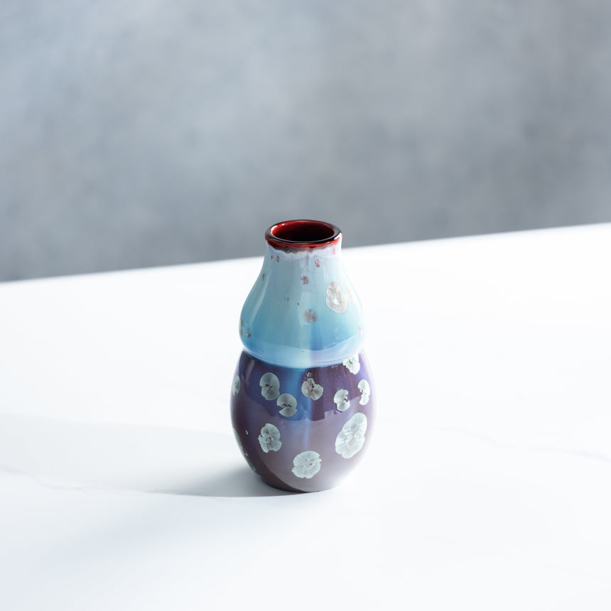 AJ Evansen - Lavender and Blue Vase Ceramic Vessel Day in the Life Gallery