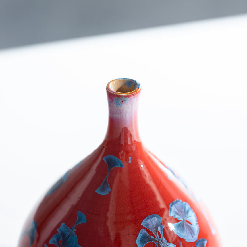 AJ Evansen - Red Teardrop Vessel Ceramic Vessel Day in the Life Gallery