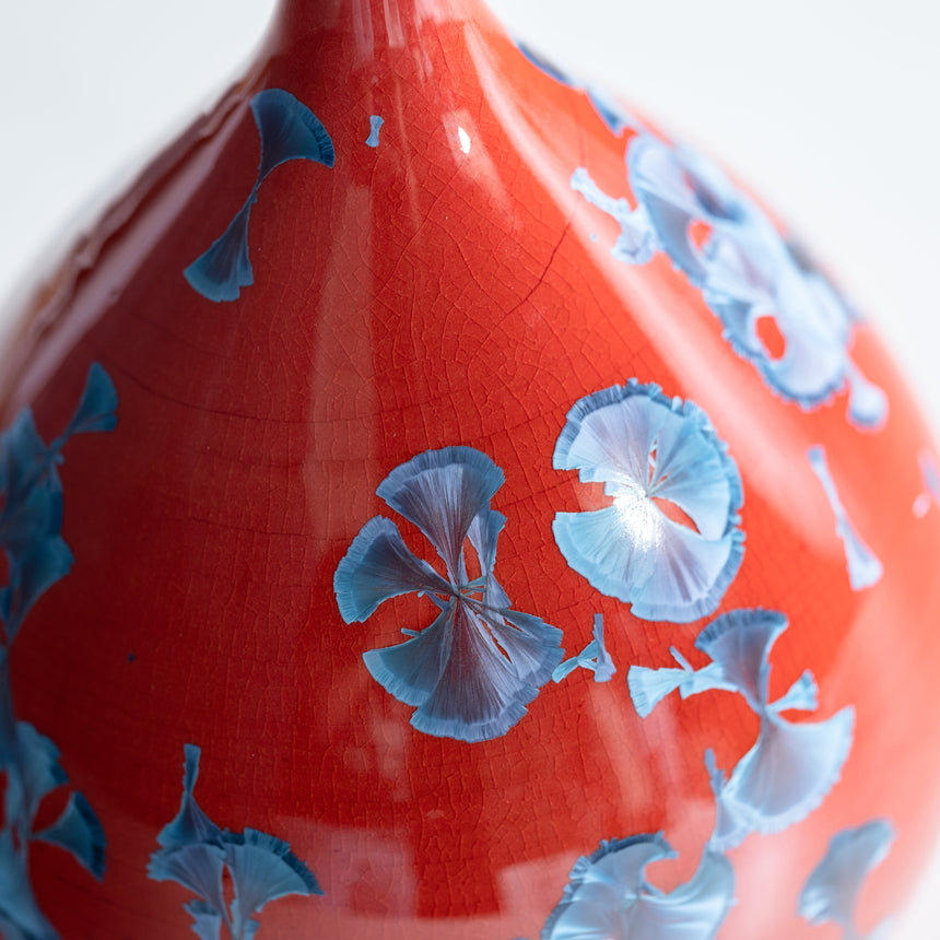 AJ Evansen - Red Teardrop Vessel Ceramic Vessel Day in the Life Gallery