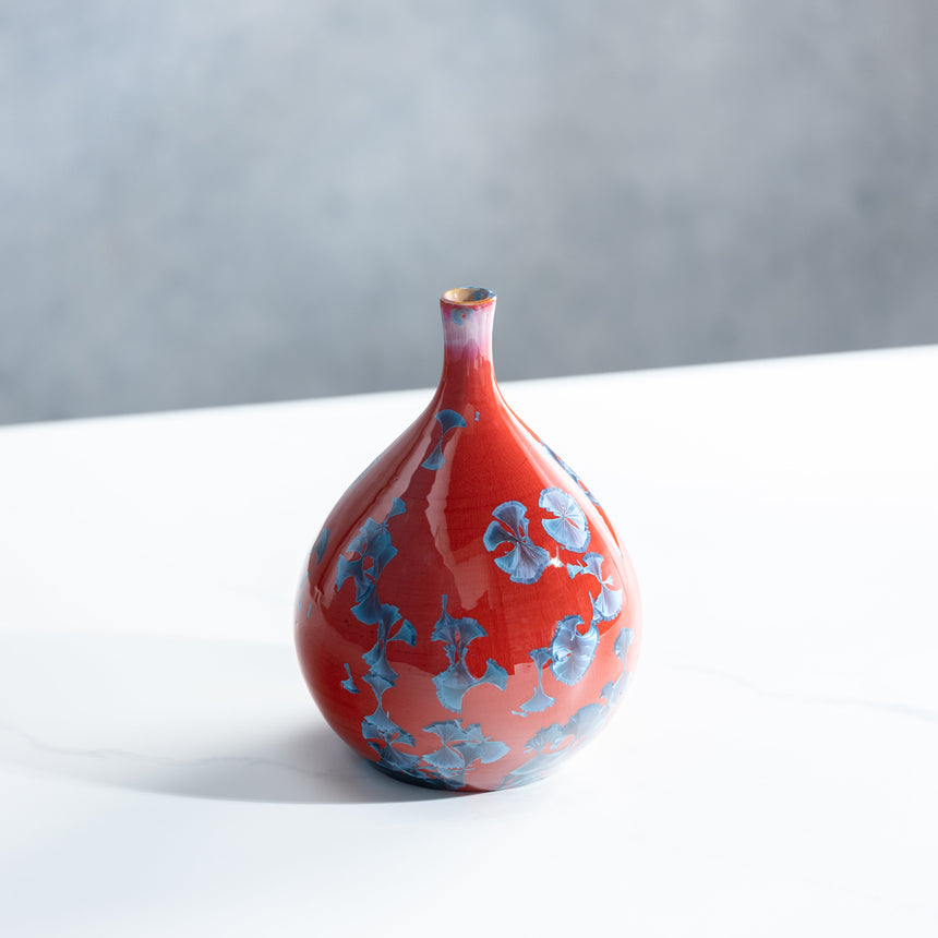 AJ Evansen - Red Teardrop Vessel Ceramic Vessel Day in the Life Gallery