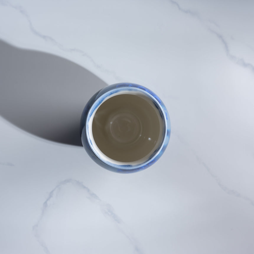 AJ Evansen - Round Blue Vase Ceramic Vessel Day in the Life Gallery