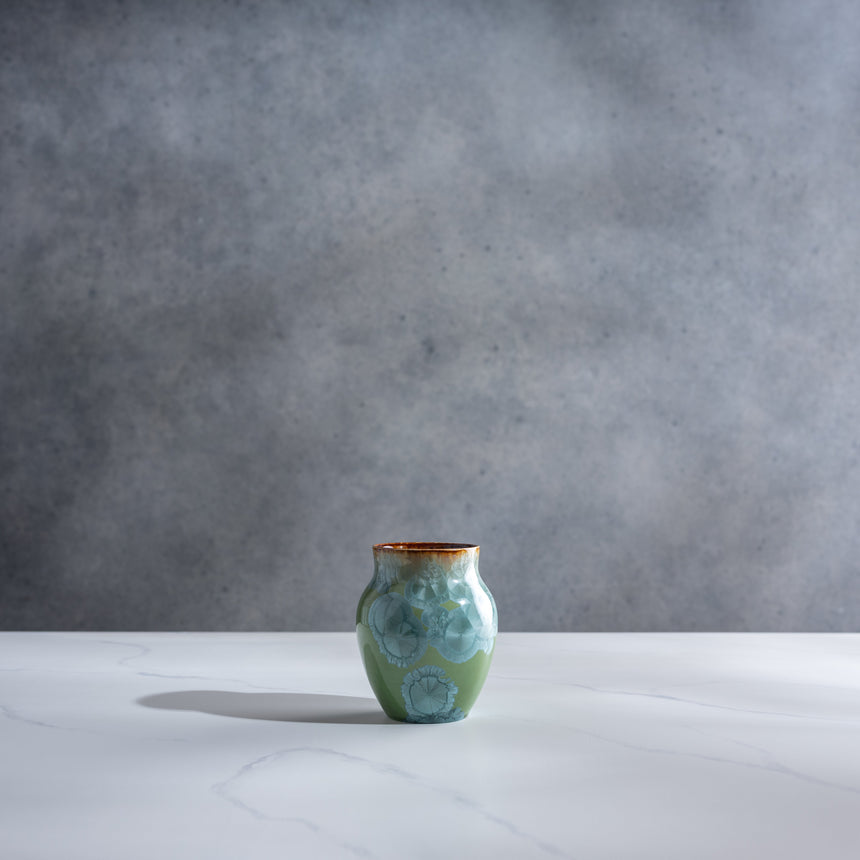 AJ Evansen - Small Green and Blue Vase Ceramic Vessel Day in the Life Gallery