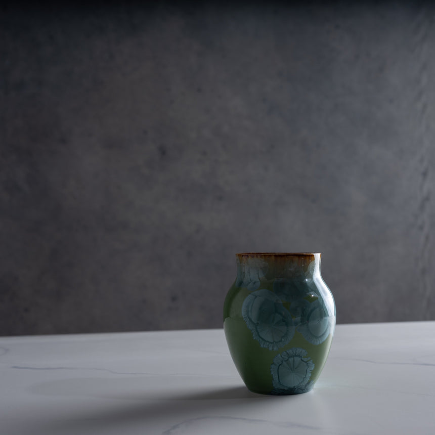 AJ Evansen - Small Green and Blue Vase Ceramic Vessel Day in the Life Gallery