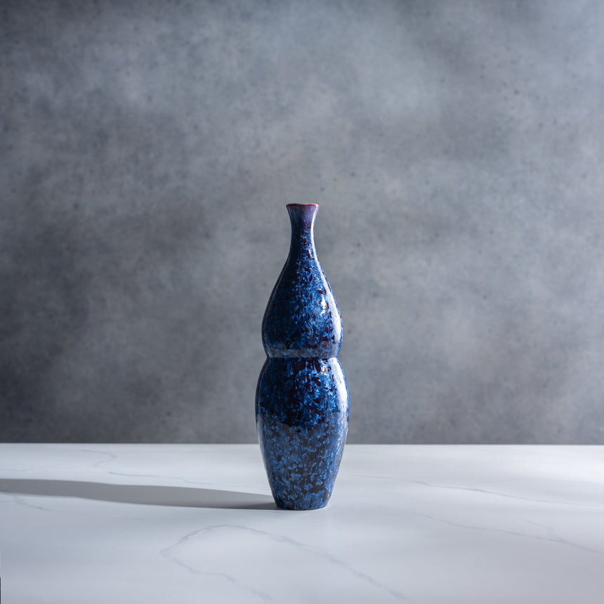 AJ Evansen - Tall Blue Vase Ceramic Vessel Day in the Life Gallery 