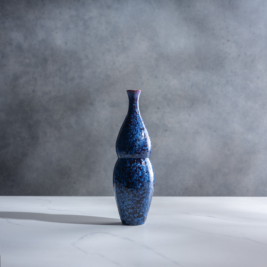 AJ Evansen - Tall Blue Vase Ceramic Vessel Day in the Life Gallery