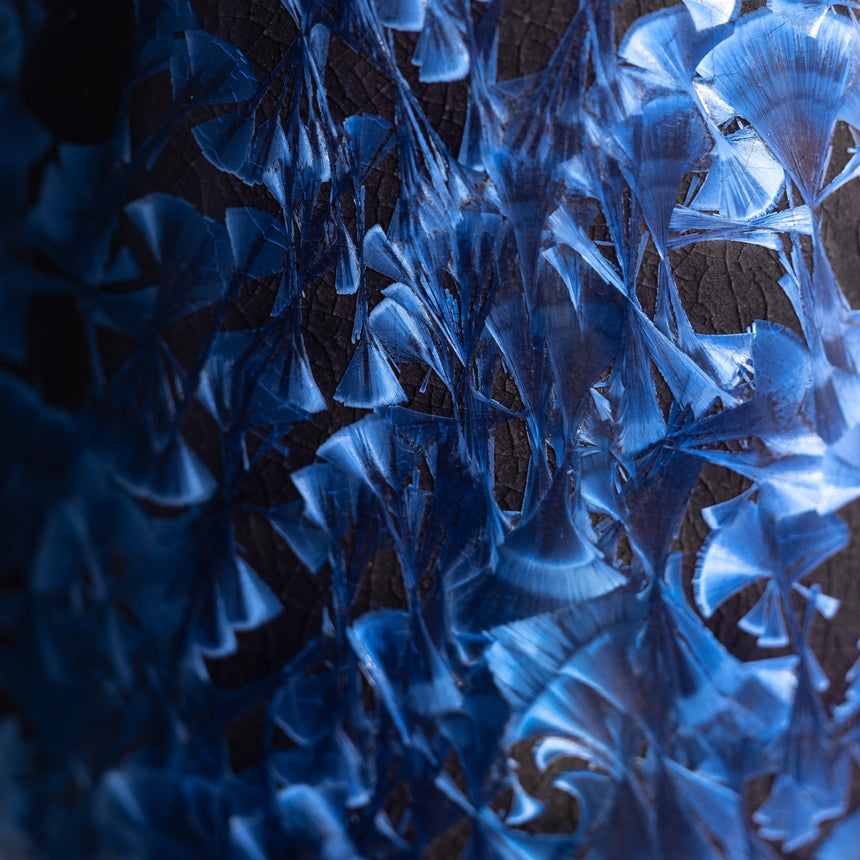 AJ Evansen - Tall Blue Vase Ceramic Vessel Day in the Life Gallery