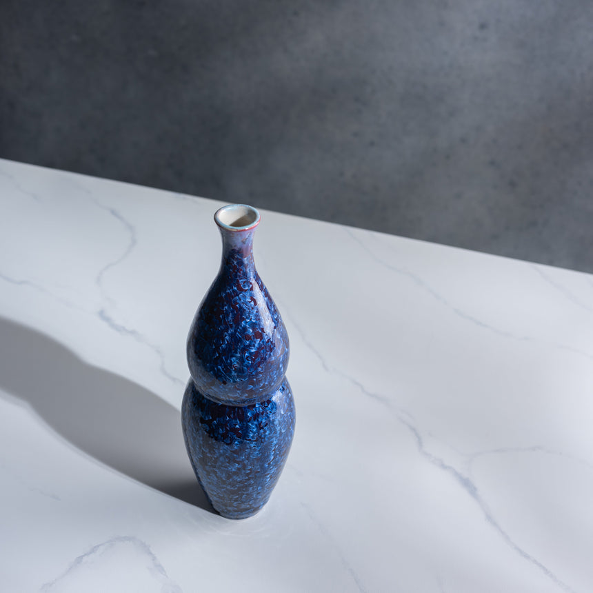 AJ Evansen - Tall Blue Vase Ceramic Vessel Day in the Life Gallery