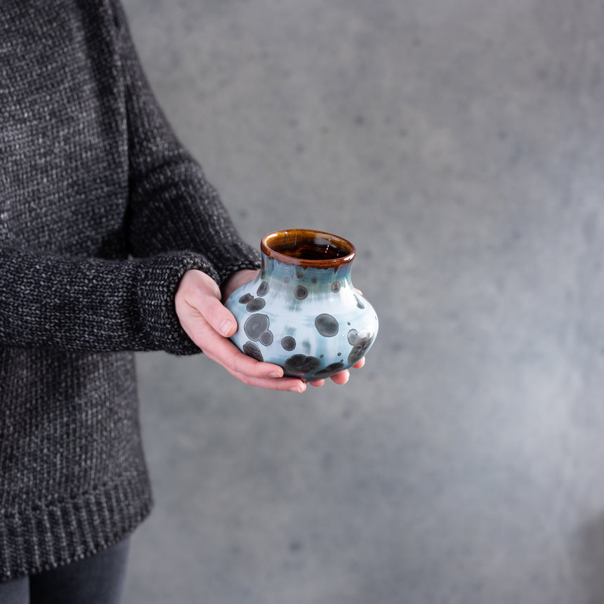 AJ Evansen - Teal and Grey Vase Ceramic Vessel Day in the Life Gallery