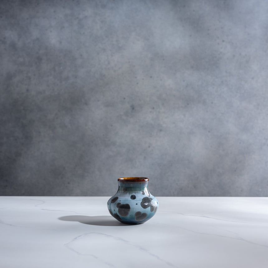 AJ Evansen - Teal and Grey Vase Ceramic Vessel Day in the Life Gallery