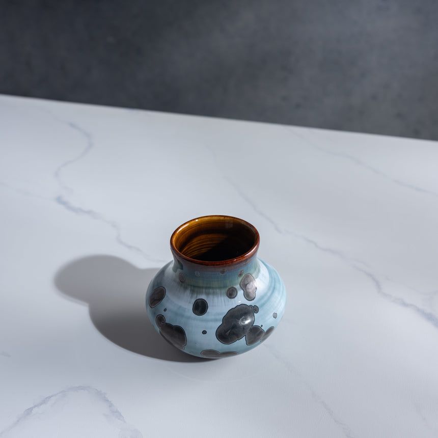 AJ Evansen - Teal and Grey Vase Ceramic Vessel Day in the Life Gallery