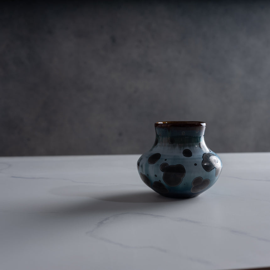 AJ Evansen - Teal and Grey Vase Ceramic Vessel Day in the Life Gallery