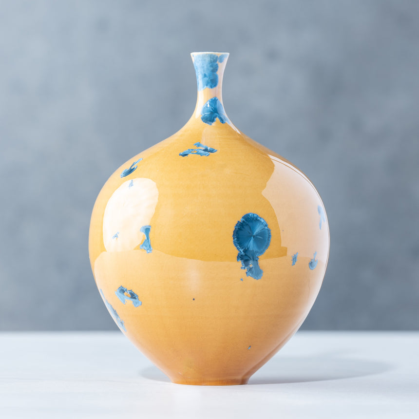 AJ Evansen - Yellow and Blue Vessel 3 Ceramic Vessel Day in the Life Gallery