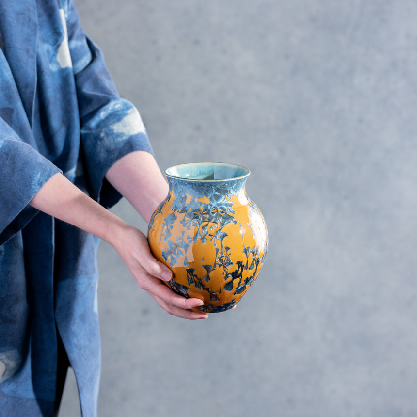 AJ Evansen - Yellow and Blue Vessel Ceramic Vessel Day in the Life Gallery