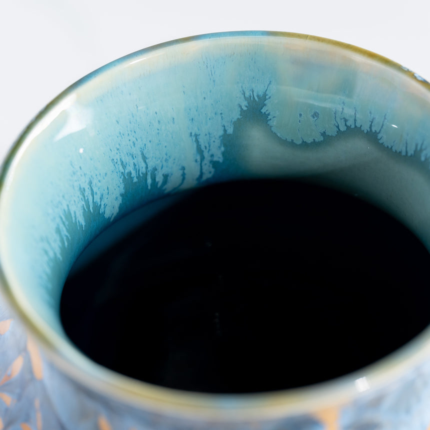 AJ Evansen - Yellow and Blue Vessel Ceramic Vessel Day in the Life Gallery