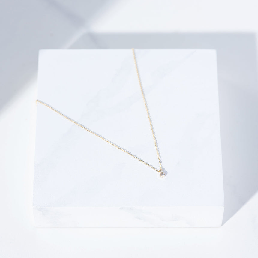 Alice Son - Diamond Millgrain Necklace Earrings Day in the Life Gallery