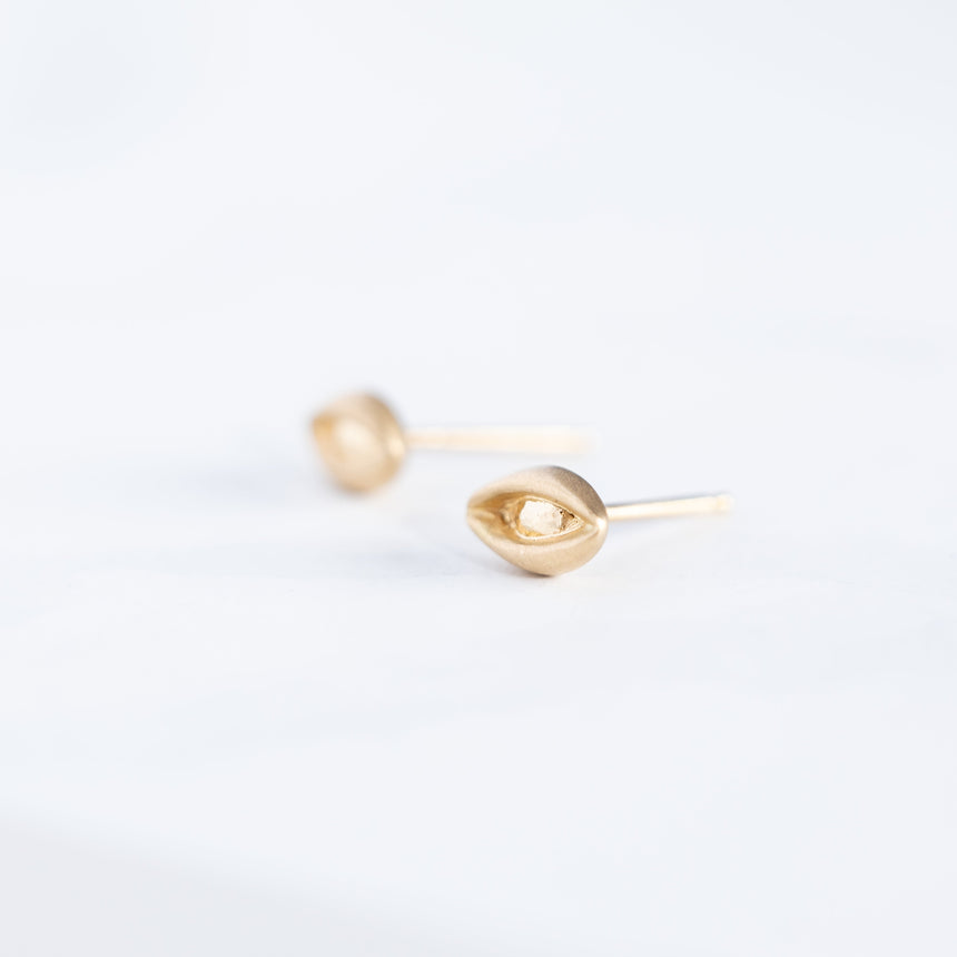 Alice Son - Gold Lovers Eye Studs Earrings Day in the Life Gallery