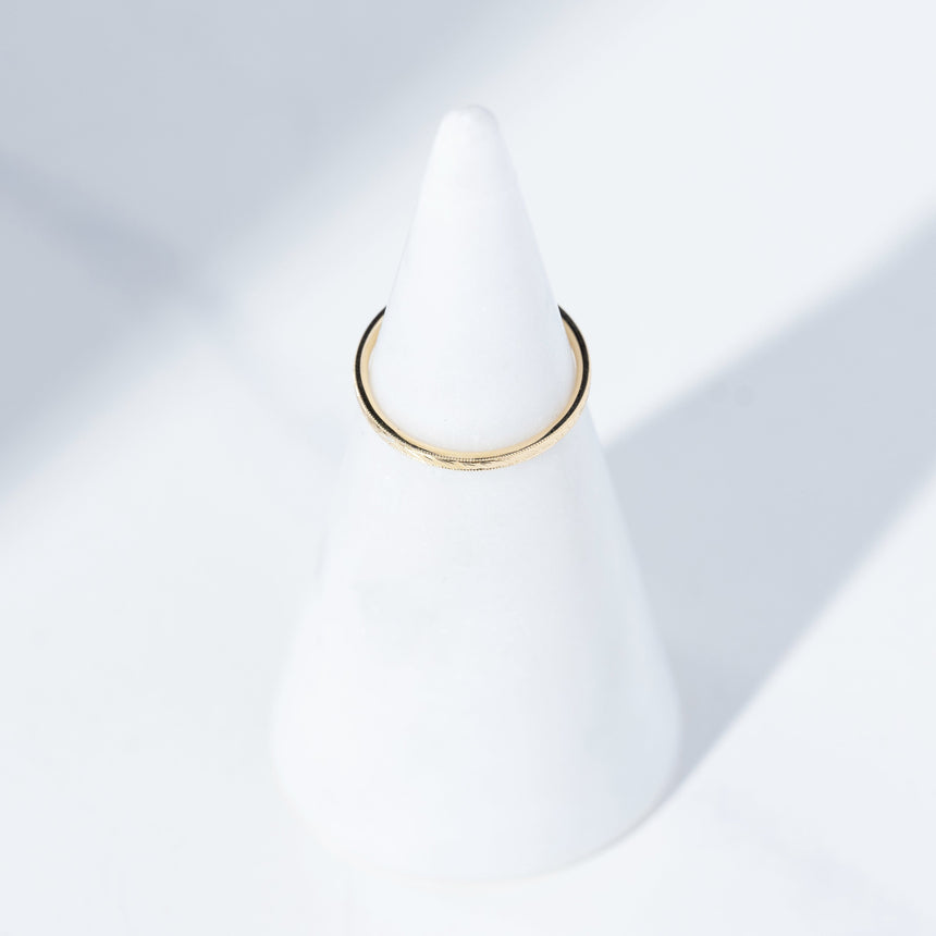Alice Son - Half Wheat Engraved Band Ring Day in the Life Gallery