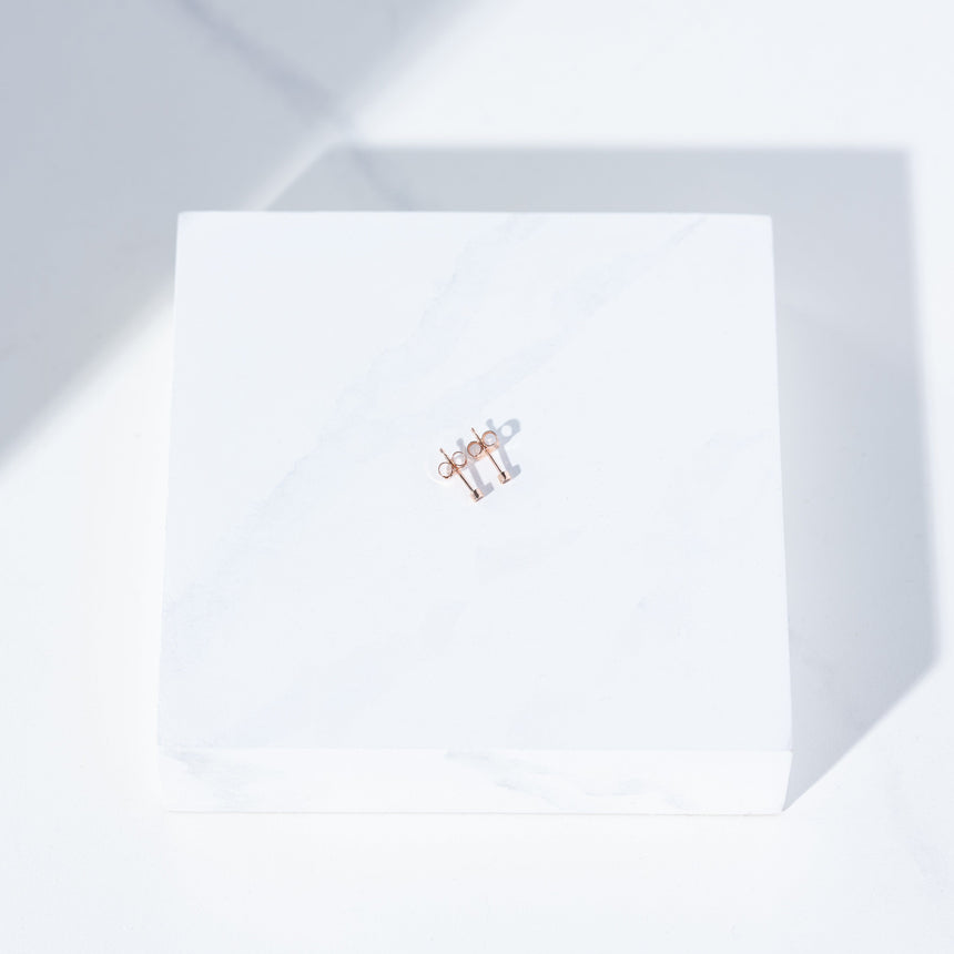 Alice Son - Sapphire Millgrain Studs (Red Sapphires) Earrings Day in the Life Gallery