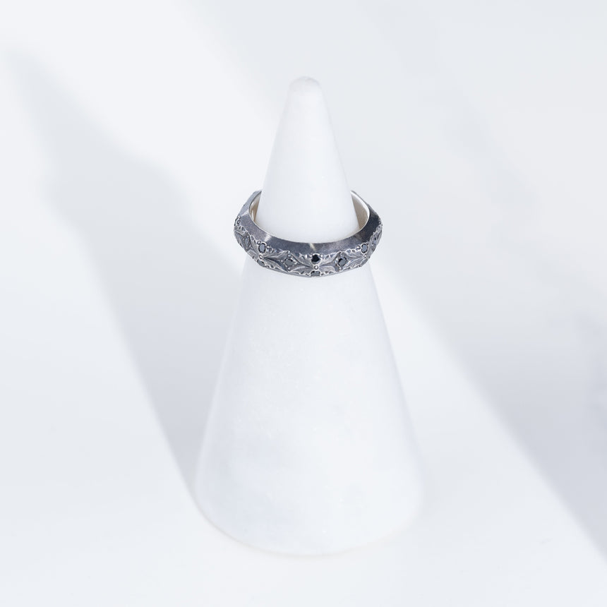 Alice Son - Silver Large August Eternity Band Ring Day in the Life Gallery